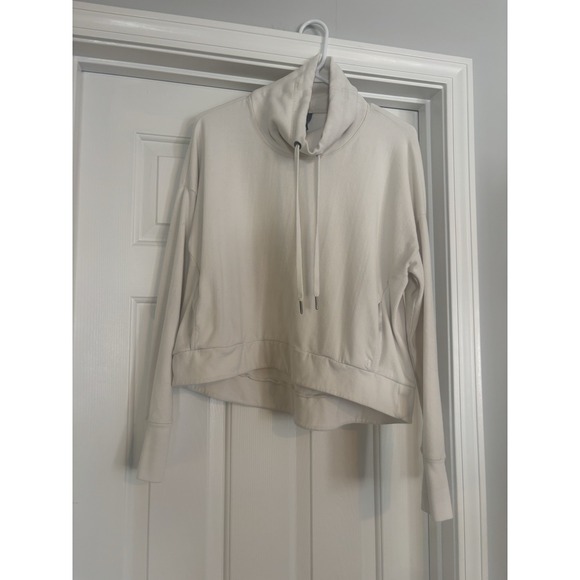 Sweaty Betty Funnel Neck Harmonise Luxe Sweatshirt Cream Women's Size Medium - Picture 2 of 5